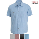 Edwards 1039 - Men's Chambray Shirt - Melange Ultra-Light Short Sleeve
