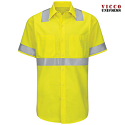 Red Kap Men's Hi-Visibility Ripstop Class 2 Level 2 Short Sleeve Work Shirt - SY24HV