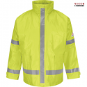 Bulwark JXN6 Men's Rain Jacket - Hi Visibility Flame Resistant with hood
